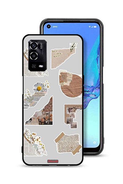Tolwak غطاء حماية لهاتف Oppo A55 4G مصنوع من قطع من الملصقات الورقية