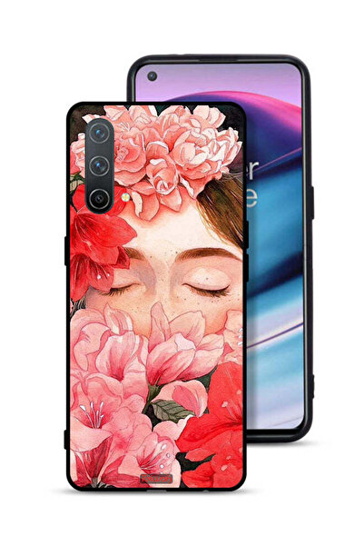 Tolwak غطاء حماية لهاتف OnePlus Nord CE 5G برسومات زهور ووجه فتاة مخفي