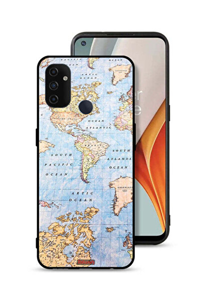 Tolwak غطاء حماية لجهاز OnePlus Nord N100 - خريطة العالم