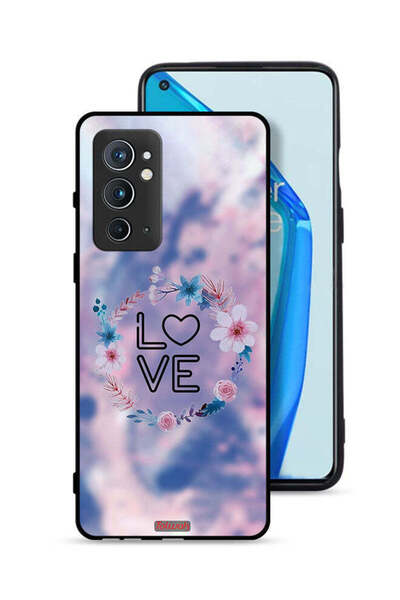 Tolwak غطاء حماية لهاتف OnePlus 9RT 5G برسومات زهور الحب وخاتم فني