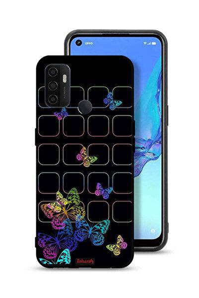 Tolwak غطاء حماية لهاتف Oppo A53 4G بنقشة فراشات ملونة