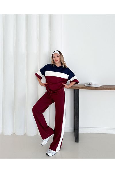 badibadii Women's Blouse Elastic Waist Trousers Modal Set 3089 60283231