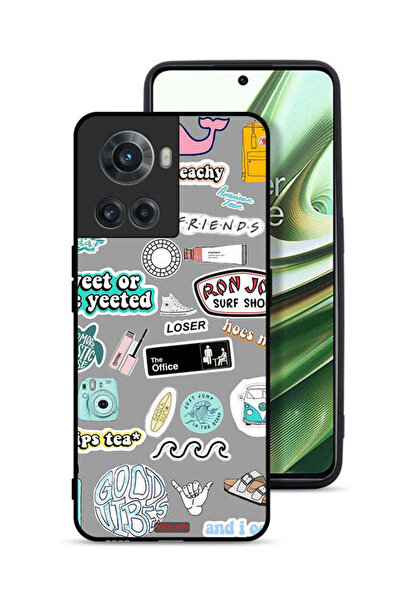 Tolwak غطاء حماية لهاتف OnePlus 10R 5G بملصقات Good Vibes