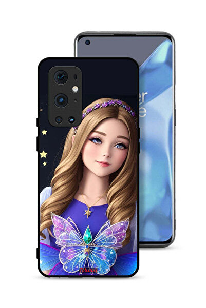 Tolwak غطاء حماية لهاتف OnePlus 9 Pro 5G بتصميم فتاة فراشة لطيفة