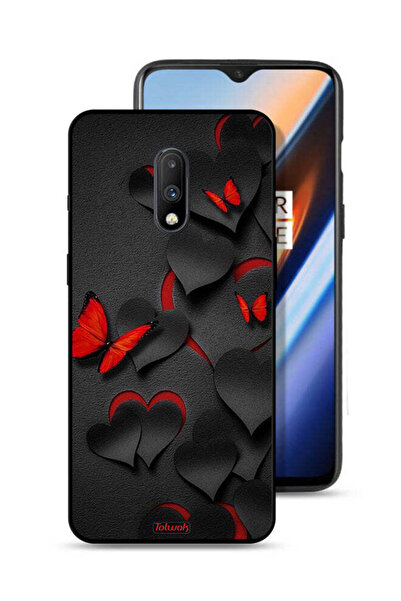 Tolwak غطاء حماية لهاتف OnePlus 7 بنقشة قلوب وفراشات