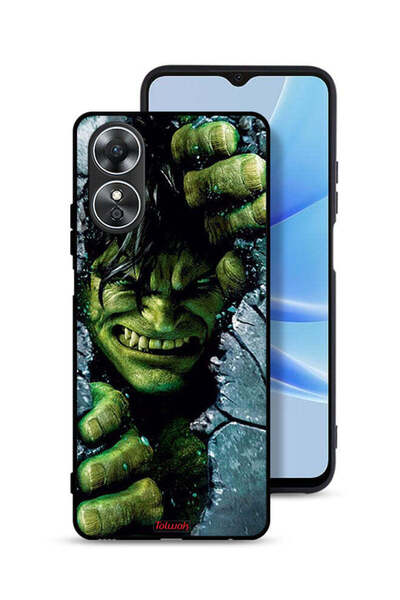 Tolwak غطاء حماية Oppo A17 بتصميم هالك المذهل