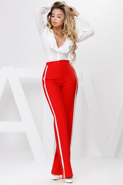 Atmosphere Fashion Red pants with side snaps