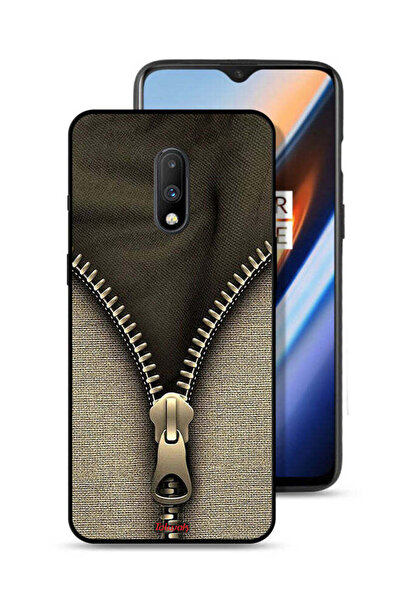 Tolwak OnePlus 7 Protective Case Cover Zip Pattern