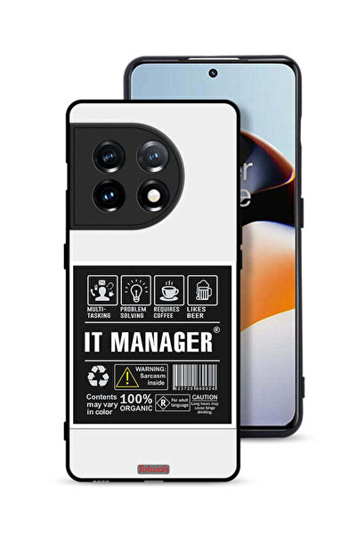 Tolwak غطاء حماية لجهاز OnePlus 11 5G مع ملصق مدير تكنولوجيا المعلومات