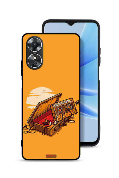 Tolwak غطاء حماية لهاتف Oppo A17 - فن الكاسيت والشريط اللاصق