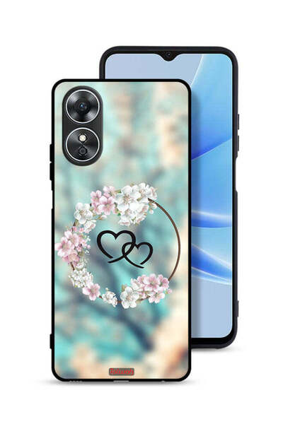 Tolwak غطاء حماية لهاتف Oppo A17 بتصميم قلوب في خاتم