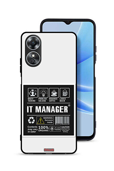 Tolwak غطاء حماية لهاتف Oppo A17 - ملصق مدير تكنولوجيا المعلومات