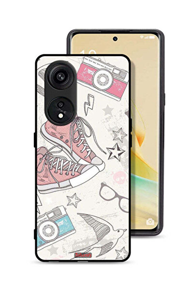 Tolwak غطاء حماية لهاتف Oppo A1 Pro من القماش بتصميم حذاء وكاميرا