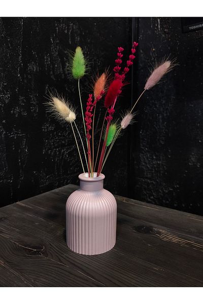 ÇINARASYADAHOME Bohemian Style Scandinavian Striped Decorative Vase Object 10 cm