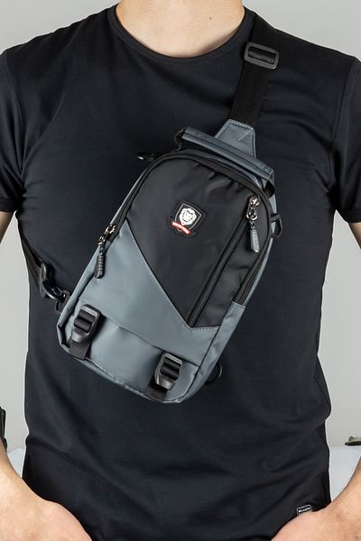 İMAKS İmperteks Fabric Daily Cross Chest Hand and Shoulder Bag Unisex Body Bag Black Gray 911