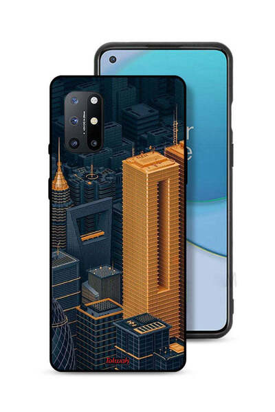 Tolwak غطاء حماية لهاتف OnePlus 8T 5G برسومات مباني فنية