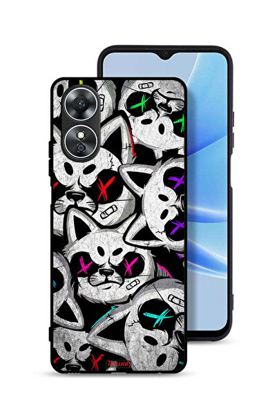 Tolwak غطاء حماية لهاتف Oppo A17 بنقشة قطط مارشميلو