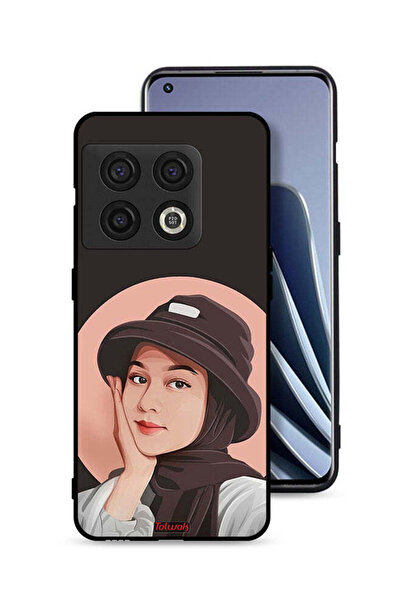 Tolwak غطاء حماية لهاتف OnePlus 10 Pro 5G بتصميم فتاة قبعة لطيفة ورسم فني