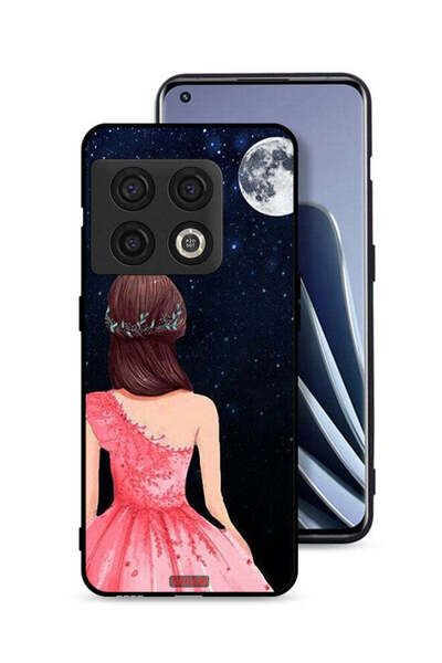 Tolwak غطاء حماية لهاتف OnePlus 10 Pro 5G برسومات فتاة وقمر