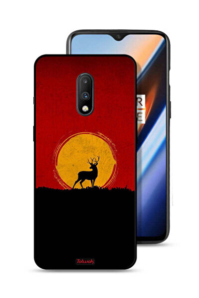 Tolwak غطاء حماية لهاتف OnePlus 7 بتصميم غزال وقمر