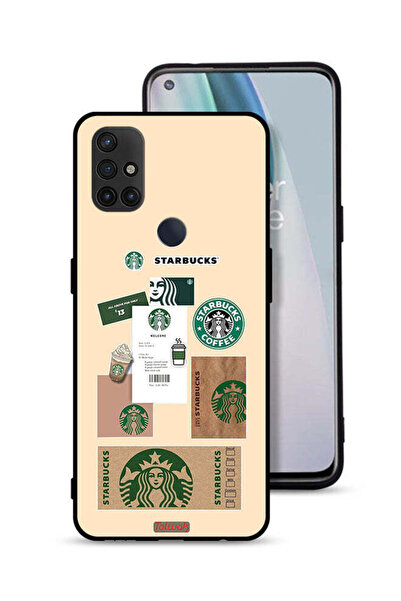 Tolwak غطاء حماية لهاتف OnePlus Nord N10 5G بملصق قهوة