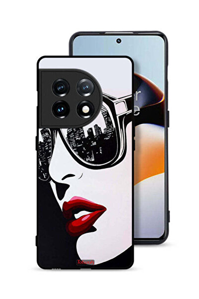 Tolwak غطاء حماية لهاتف OnePlus 11 5G بتصميم وجه فتاة وفن تجريدي
