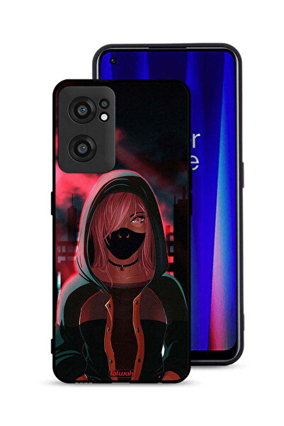 Tolwak غطاء حماية لهاتف OnePlus Nord CE 2 5G برسومات فتاة ترتدي قناعًا