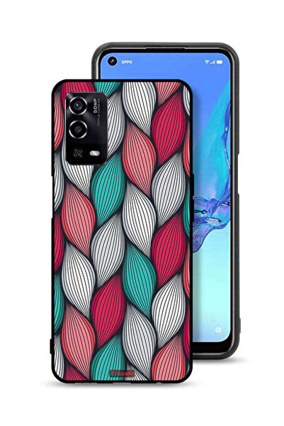 Tolwak غطاء حماية بنقشة ريش لهاتف Oppo A55 4G