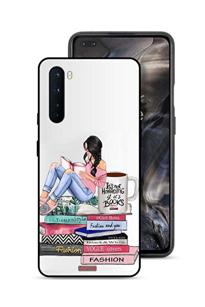 Tolwak غطاء حماية لهاتف OnePlus Nord بتصميم فتاة وكتب أزياء فنية