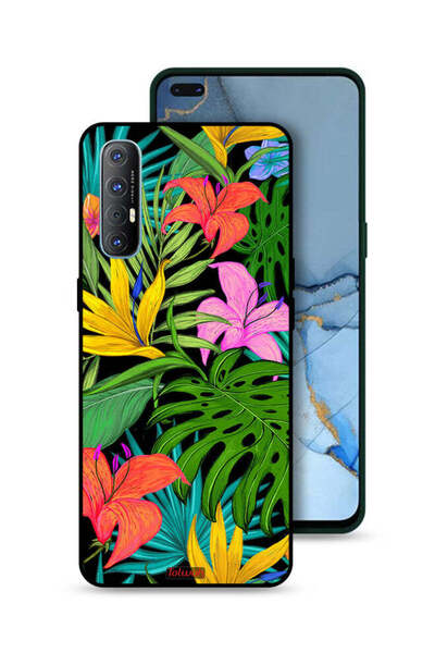 Tolwak Oppo Reno3 Pro 4G Protective Case Cover Pattern Tropical Flowers Leaves