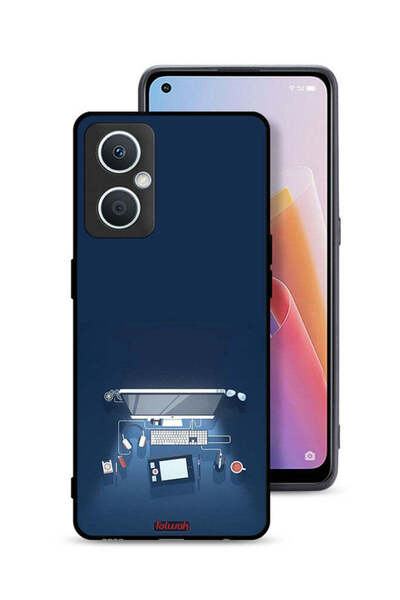 Tolwak غطاء حماية لجهاز Oppo A96 5G (الصين) بتصميم فني لمكتب الكمبيوتر