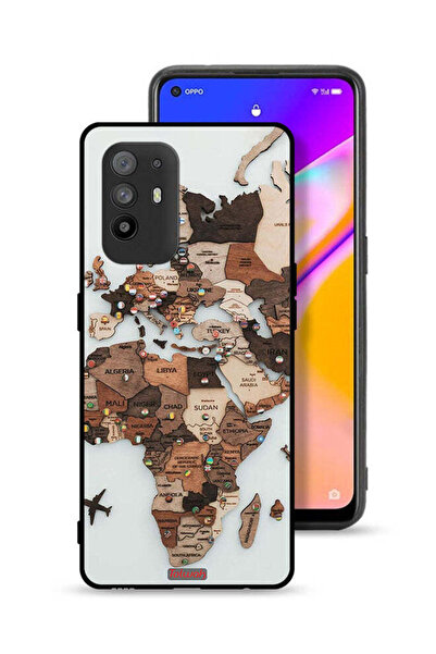 Tolwak غطاء حماية لهاتف Oppo A95 5G برسومات خريطة العالم