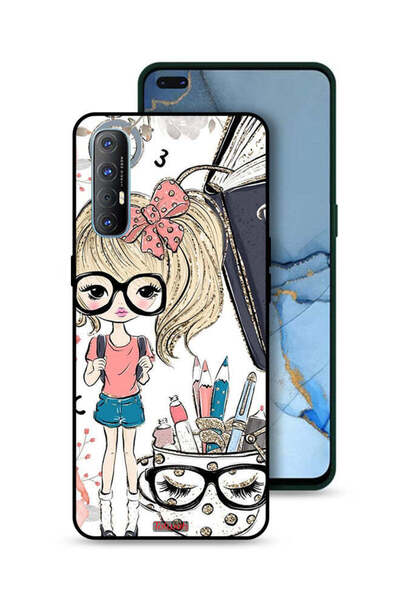 Tolwak Oppo Reno3 Pro 4G Protective Case Cover Unicorn Girl Art