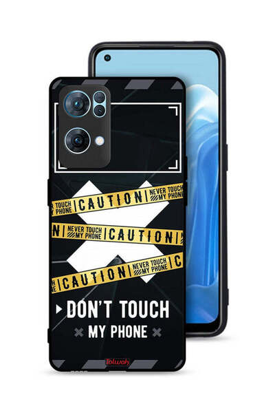 Tolwak Oppo Reno7 Pro 5G Protective Case Cover Caution Never Touch My Phone