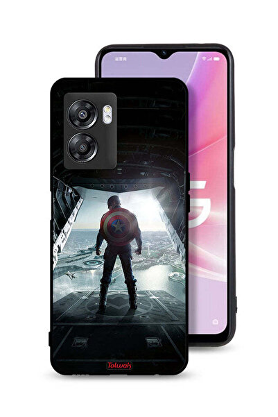 Tolwak غطاء حماية لهاتف Oppo A57 5G بتصميم صورة كابتن أمريكا