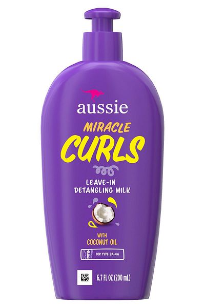 Aussie Miracle Curls Detangling Hair Lightening Leave-In Hair Care Milk 200ml