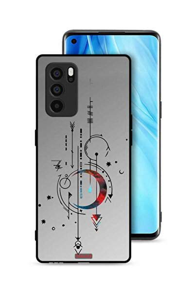 Tolwak Oppo Reno6 Pro 5G Protective Case Cover Moon And Arrows Art Pattern