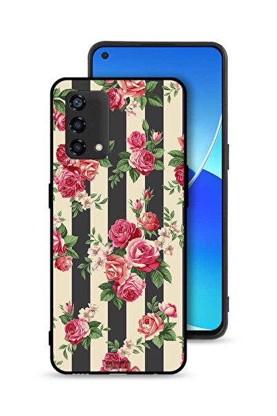 Tolwak غطاء حماية لهاتف Oppo Reno6 Lite بنقشة الورود