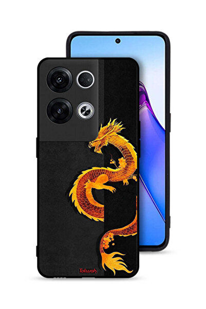 Tolwak Oppo Reno8 Pro Plus 5G Protective Case Cover Dragon Art