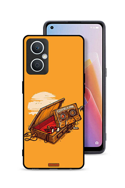 Tolwak غطاء حماية لهاتف Oppo A96 5G (الصين) بتصميم شريط كاسيت وشريط لاصق