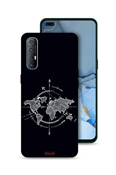 Tolwak غطاء حماية لهاتف Oppo Reno3 Pro 4G برسومات البوصلة