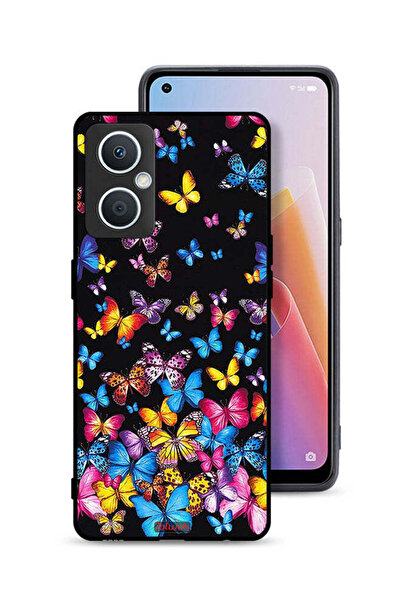 Tolwak غطاء حماية لهاتف Oppo A96 5G (الصين) بنقشة فراشات ملونة