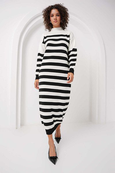 GABRİA Gabria Striped Knitwear Dress