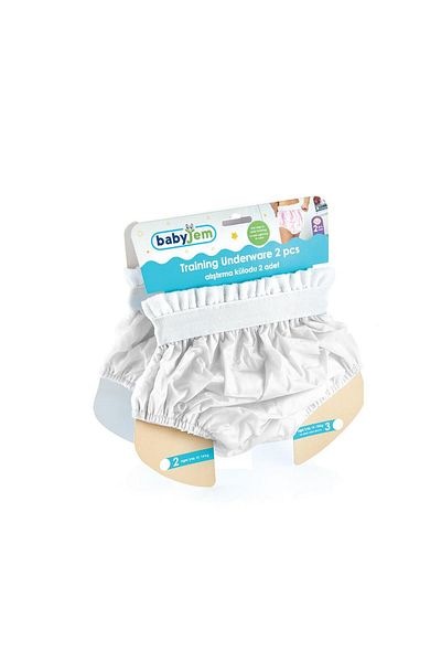 MBB ETİCARET BabyJem Training Pants Boxed 2 Pieces 155 White