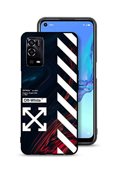 Tolwak Oppo A55 4G Protective Case Cover Off White Sticker
