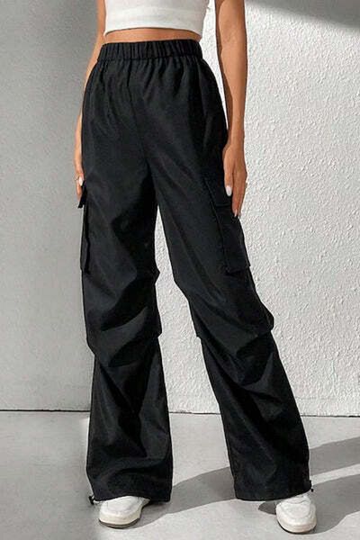 StreetWear Outlet Women's Pants, Cargo Style with Pockets and Elastic Waist