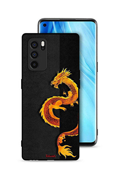 Tolwak Oppo Reno6 Pro 5G Protective Case Cover Dragon Art