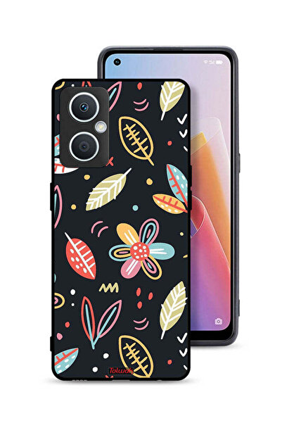 Tolwak جراب حماية لهاتف Oppo A96 5G (الصين) بتصميم زهور وأوراق فنية تجريدية