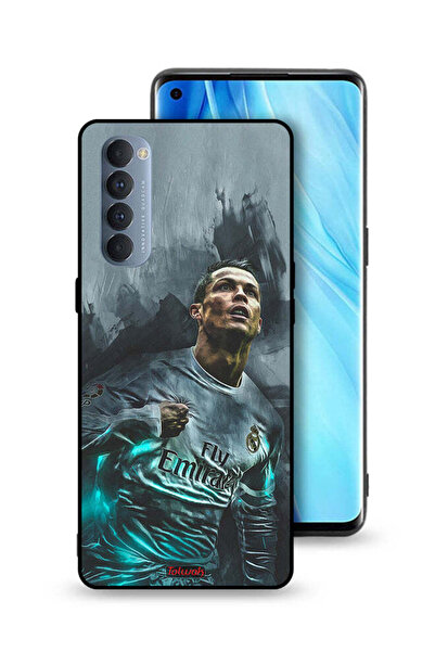 Tolwak غطاء حماية لهاتف Oppo Reno4 Pro 4G برسومات كريستيانو رونالدو