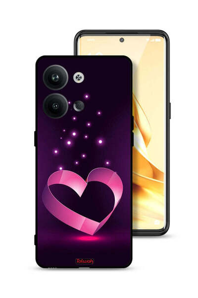Tolwak غطاء حماية لهاتف Oppo Reno9 Pro 5G برسومات قلب